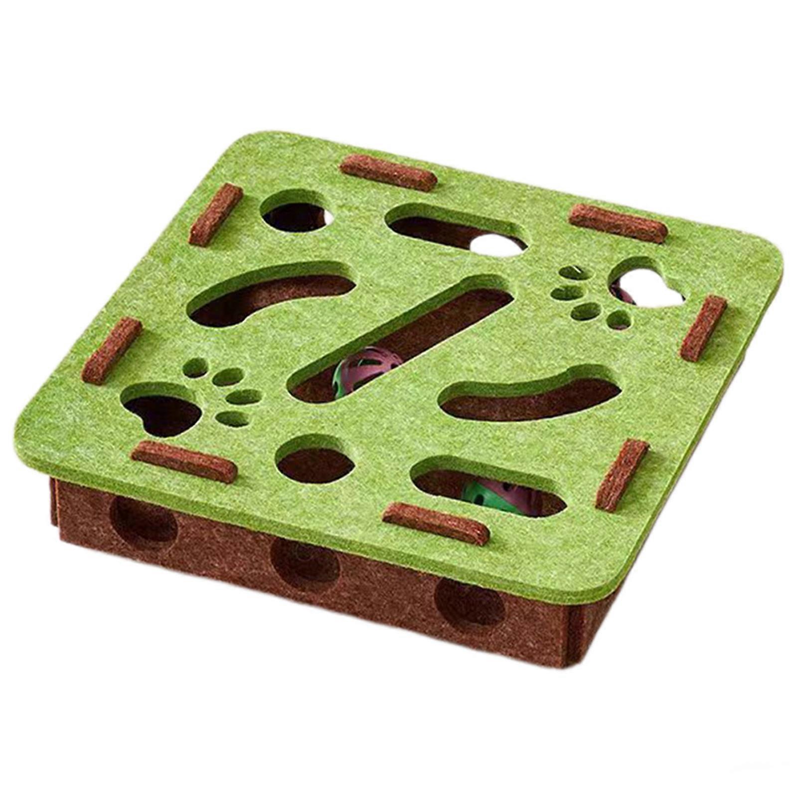 Interactive Cat Puzzle Box with Treat-Dispensing, Adjustable Difficulty for Mental & Physical Stimulation, Safe for Indoor Cats