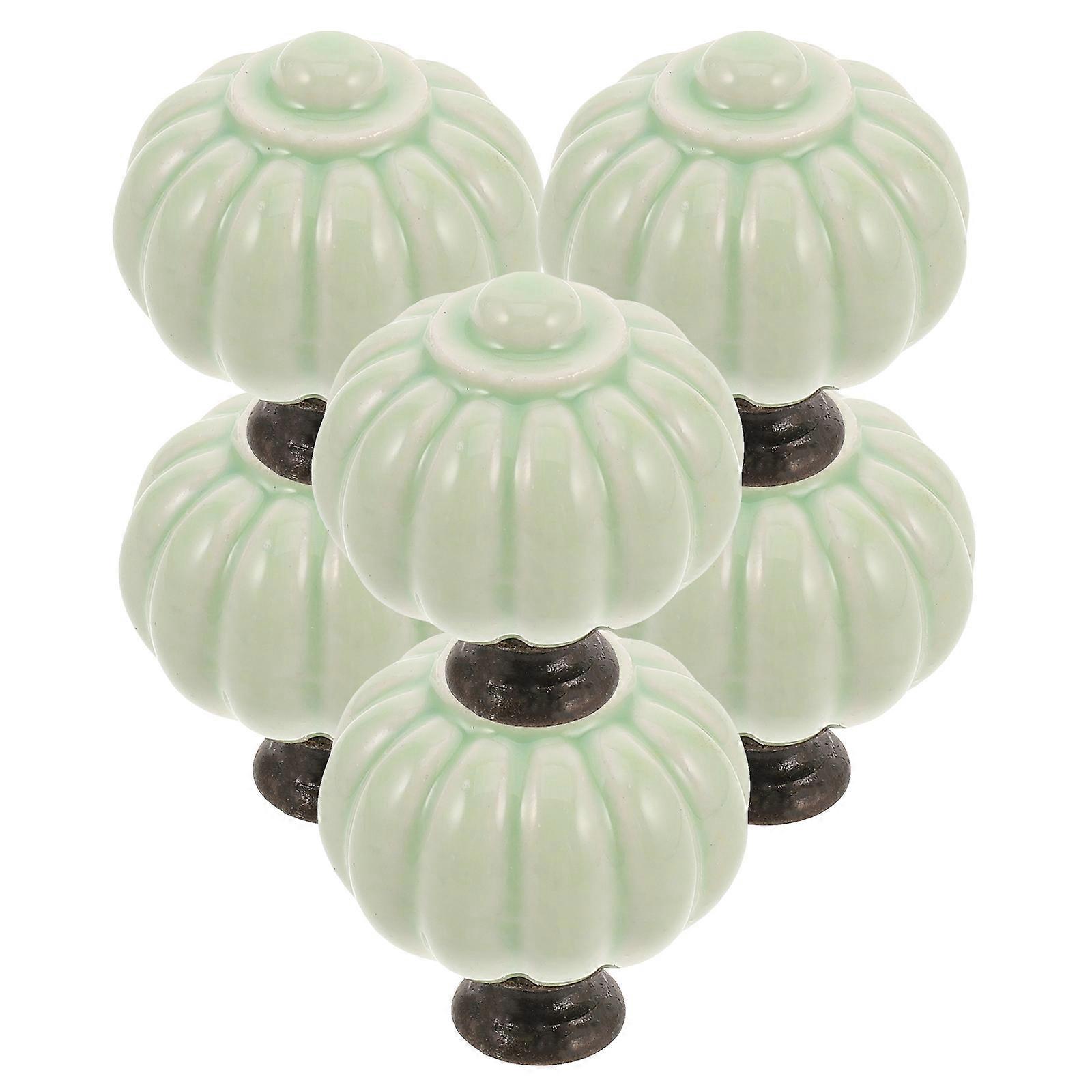 Pumpkin Ceramic Knobs Handle for Drawers 24Pcs Cabinet Knobs