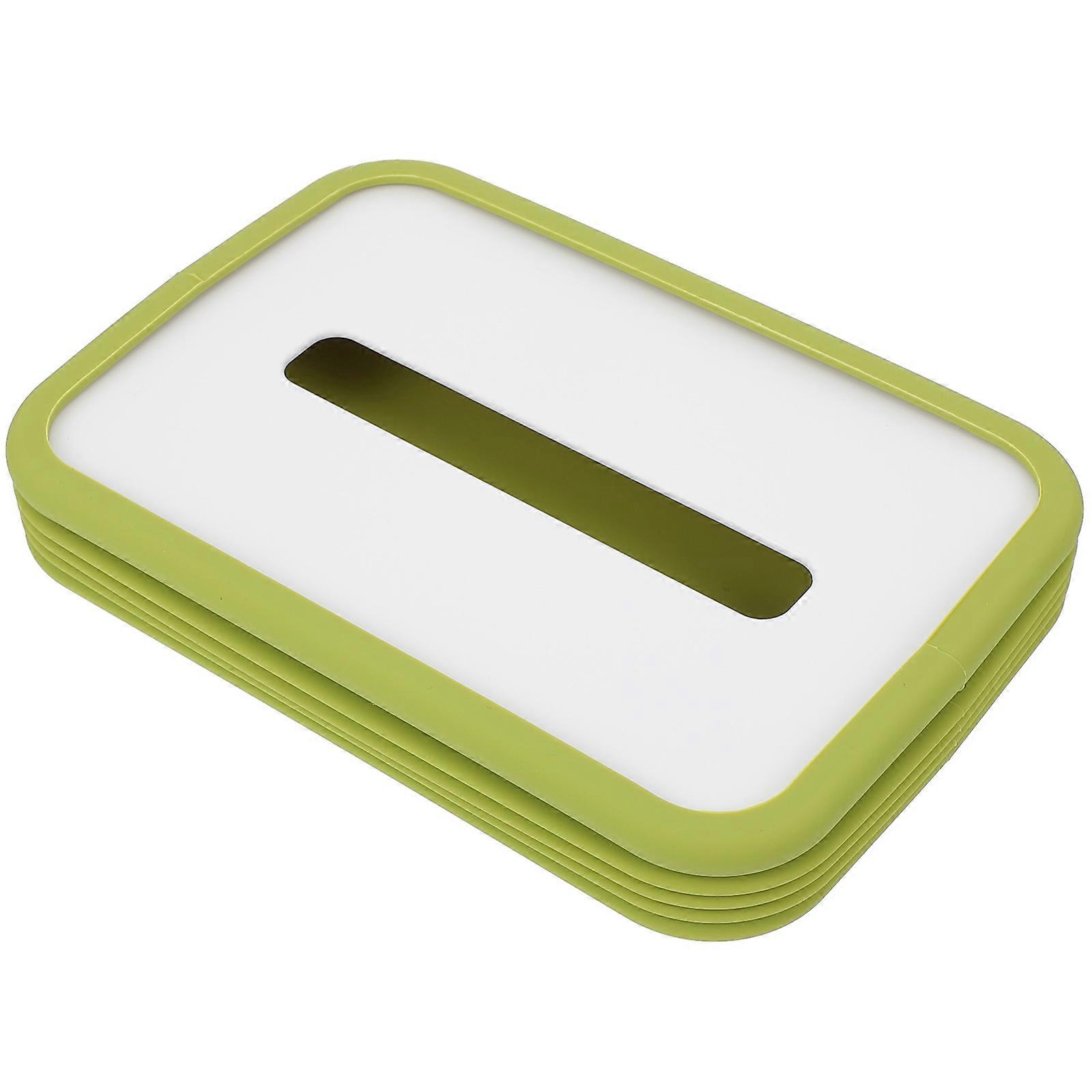 Silicone Tissue Box Holder Foldable Retractable for 5Pcs Storage
