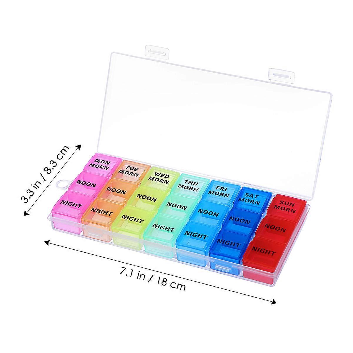 3Pcs Compact Monthly Organizer Container Ideal For Travelers And Elderly People Rectangular Shape Medicine Storage