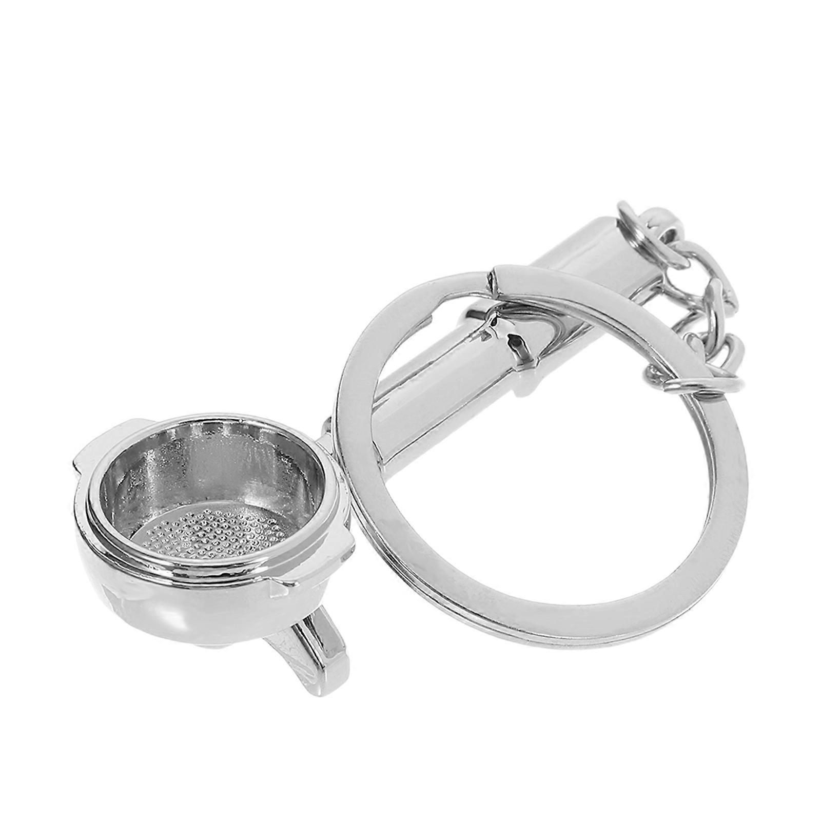 Coffee Series Keychain Metal Car Key Ring Tool Holder 3Pcs Set