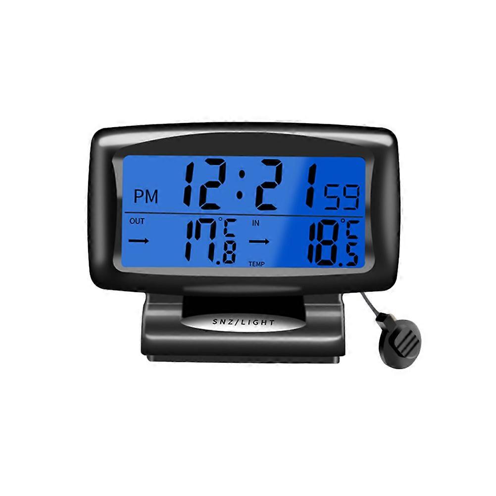 Car Supplies Luminous Thermometer Dual Electronic Clock for Auto 3Pcs