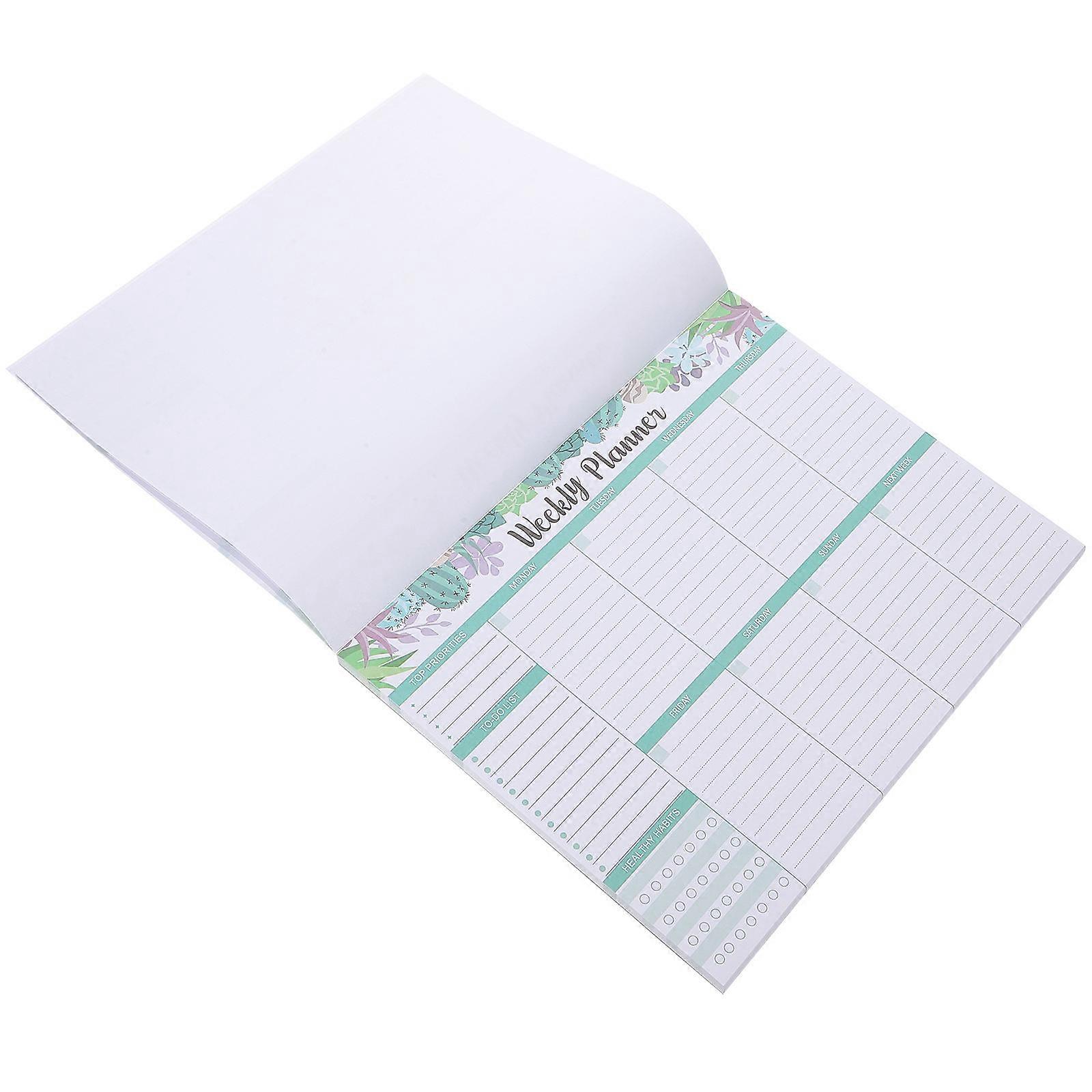 3Pcs Tearable Note Pad Daily Planner Notepad For Students Size 25.30X19.20X0.80cm Fashionable Appearance
