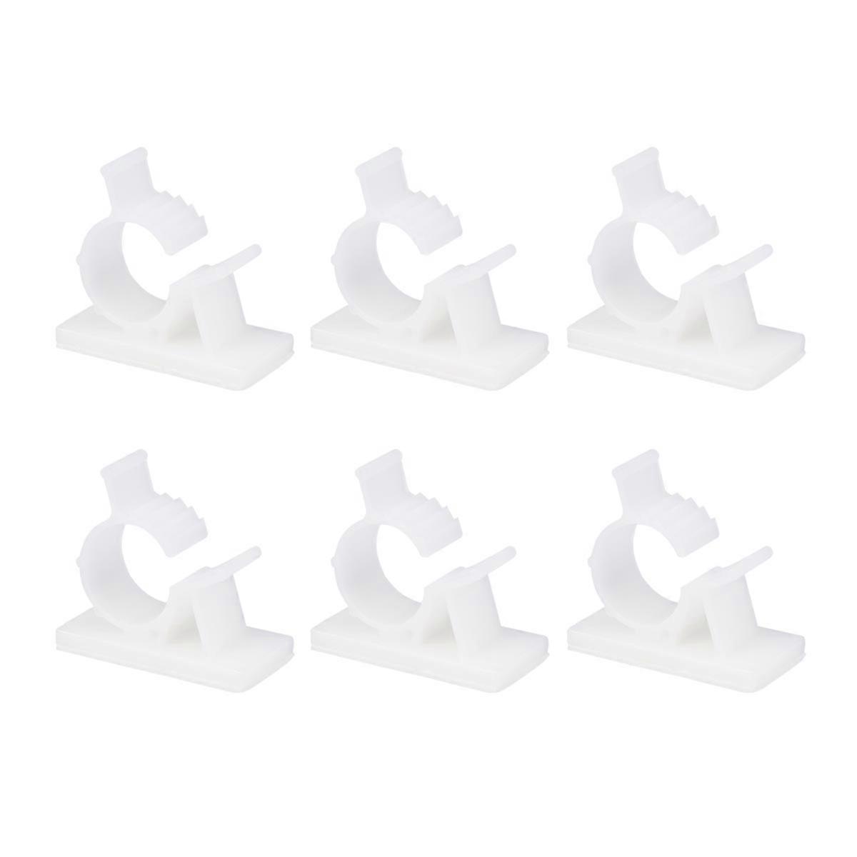Cable Clips Holder Adjustable Self Adhesive Wire Clips 60Pcs White