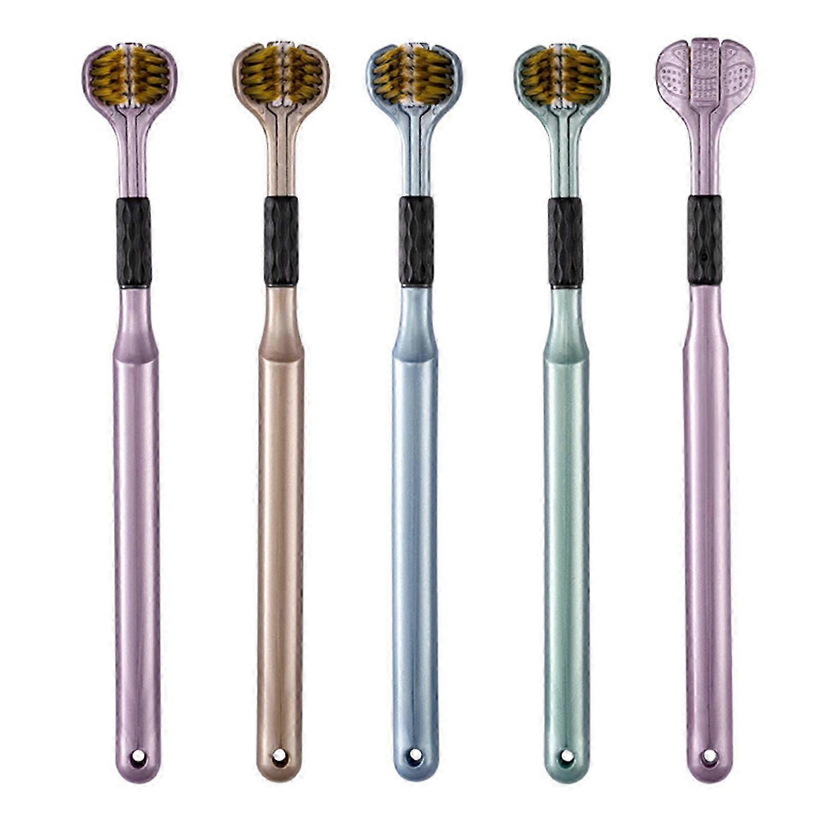 Three-Sided Toothbrush for Adults with Soft Bristles, Ergonomic Non-Slip Handle, Ideal for Special Needs and Sensory Care