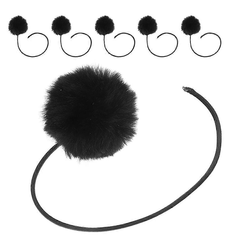 Kitten Toy Hanging Plush Ball with Bell for Cat Exercise 18Pcs