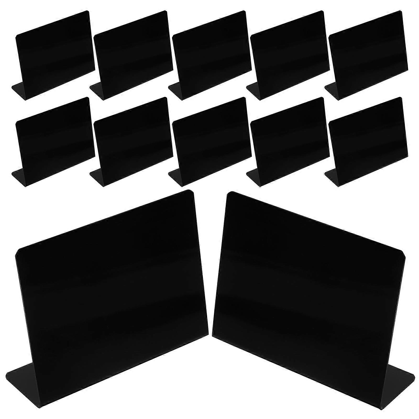 Black Mini Blackboard Sign for Writing with 36Pcs Small Erasable Message Boards