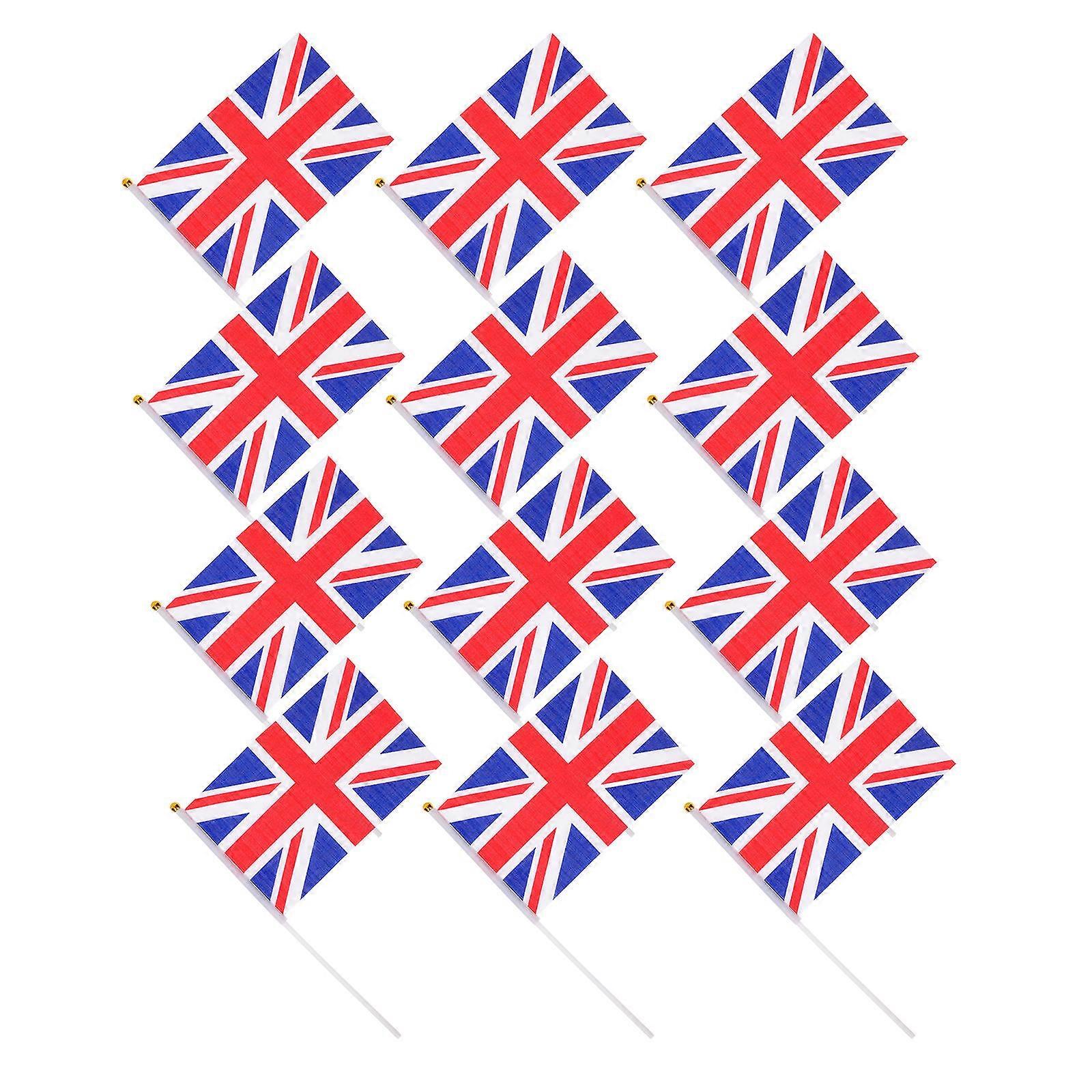 Queen's Day Flags Decorative British Flags for Party 250Pcs