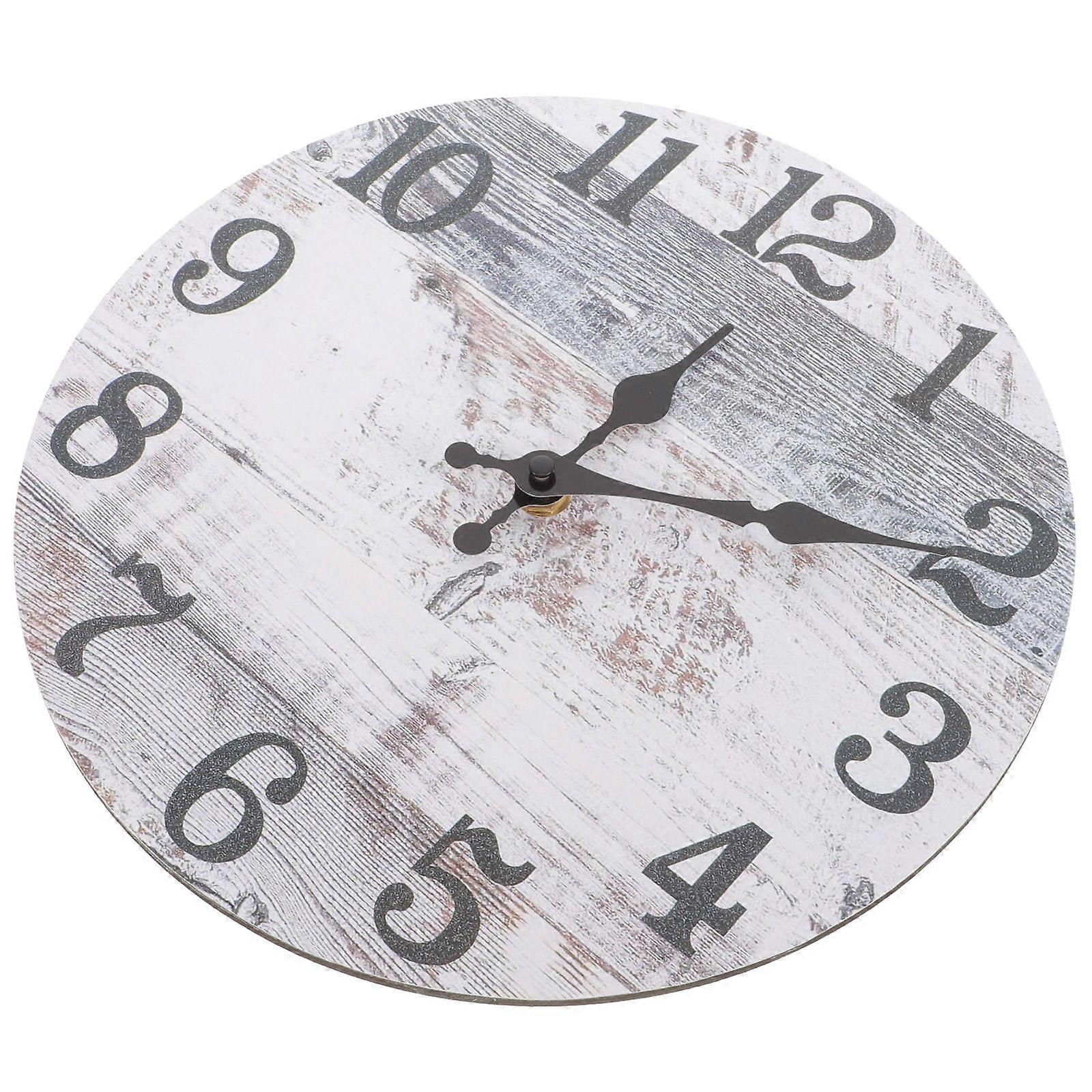 Wooden Wall Clock for Home Use 3Pcs Round Quiet Movement Hangings