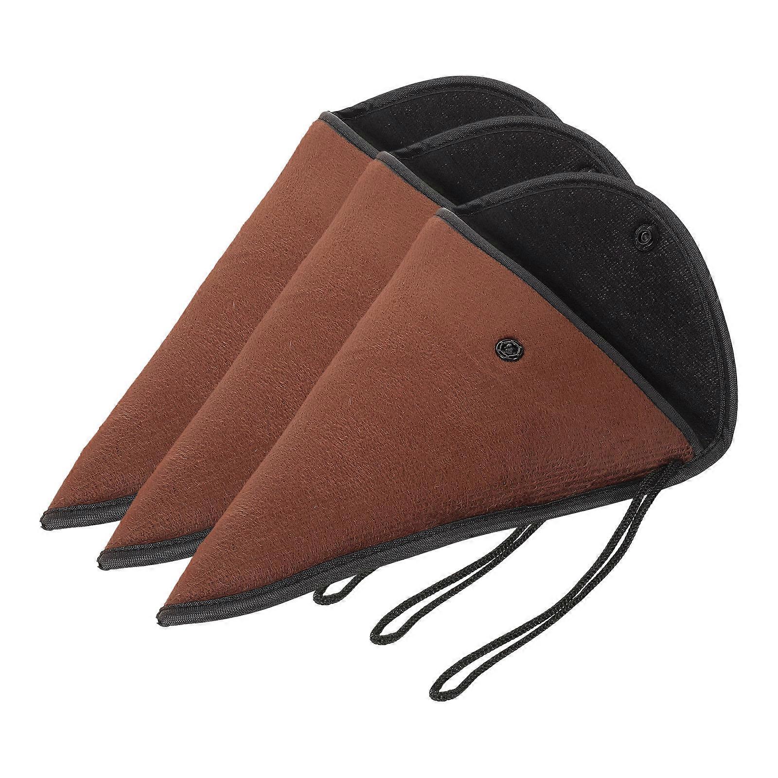 Simple Design Ocarina Storage Bag For Students 15 Pcs Rectangular Wear Resistant Non Woven Brown Case