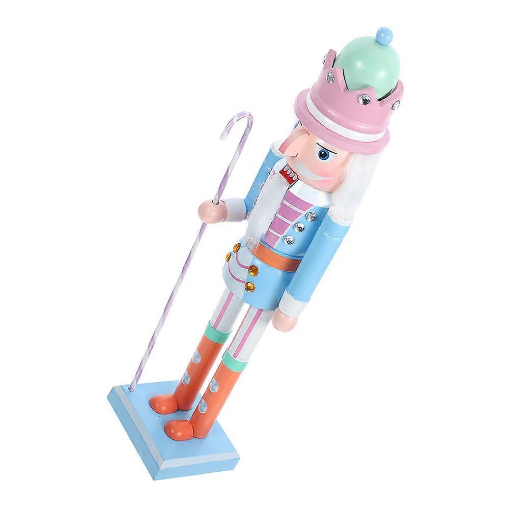 Christmas Nutcracker Wood Nutcracker Figurine for Decoration 2Pcs