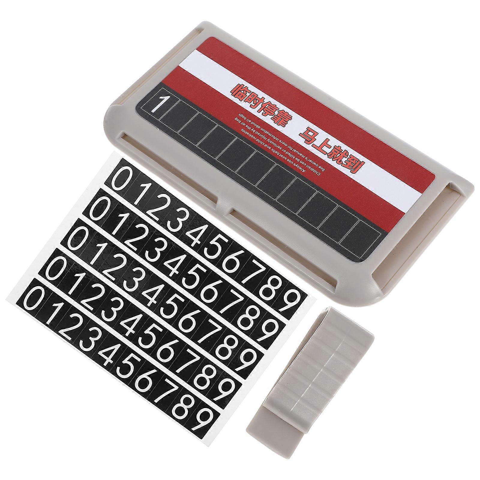 Car Visor Accessory Holder for Temporary Parking Cards 3Pcs ABS Grey