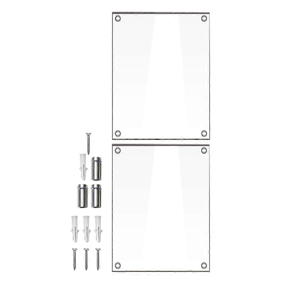 Clear Acrylic Photo Frame 2Pcs Wall Mounting Picture Frame Holder