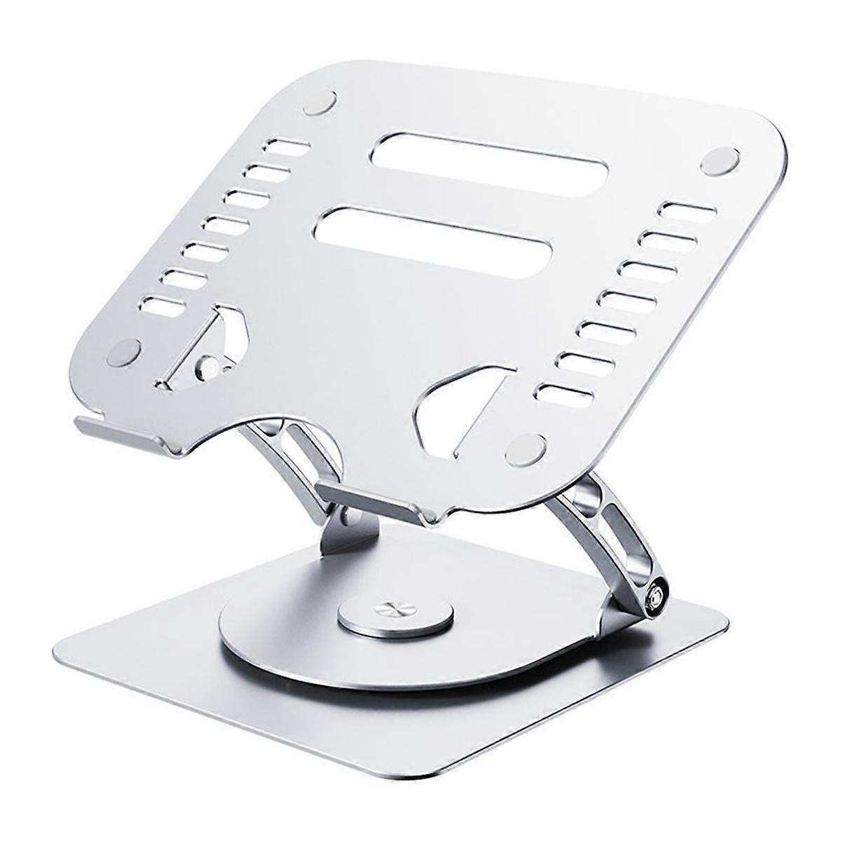 Aluminum Alloy Laptop Stand 360° Rotatable for Tablet Computer-Silver