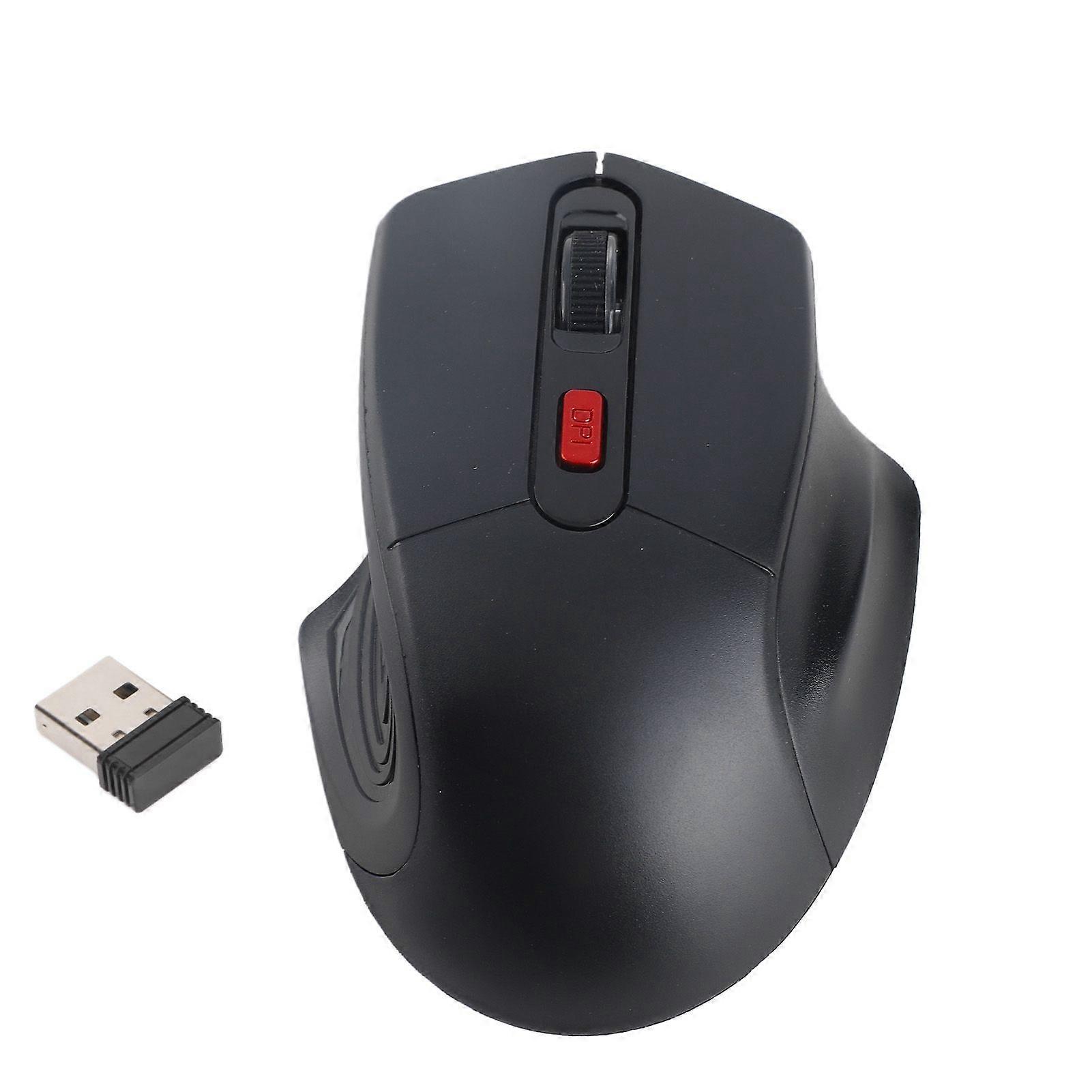 Wireless Mouse 2.4G Wireless Transmission Three DPI Adjustable Ergonomic Design Gaming MouseBlack