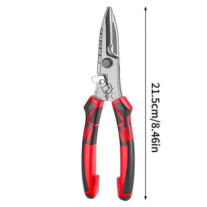 Multi-Functional Electrician Scissors, Crimping Wire Cutting Tool with Wrench Function for Metal Sheet and Cable Cutting
