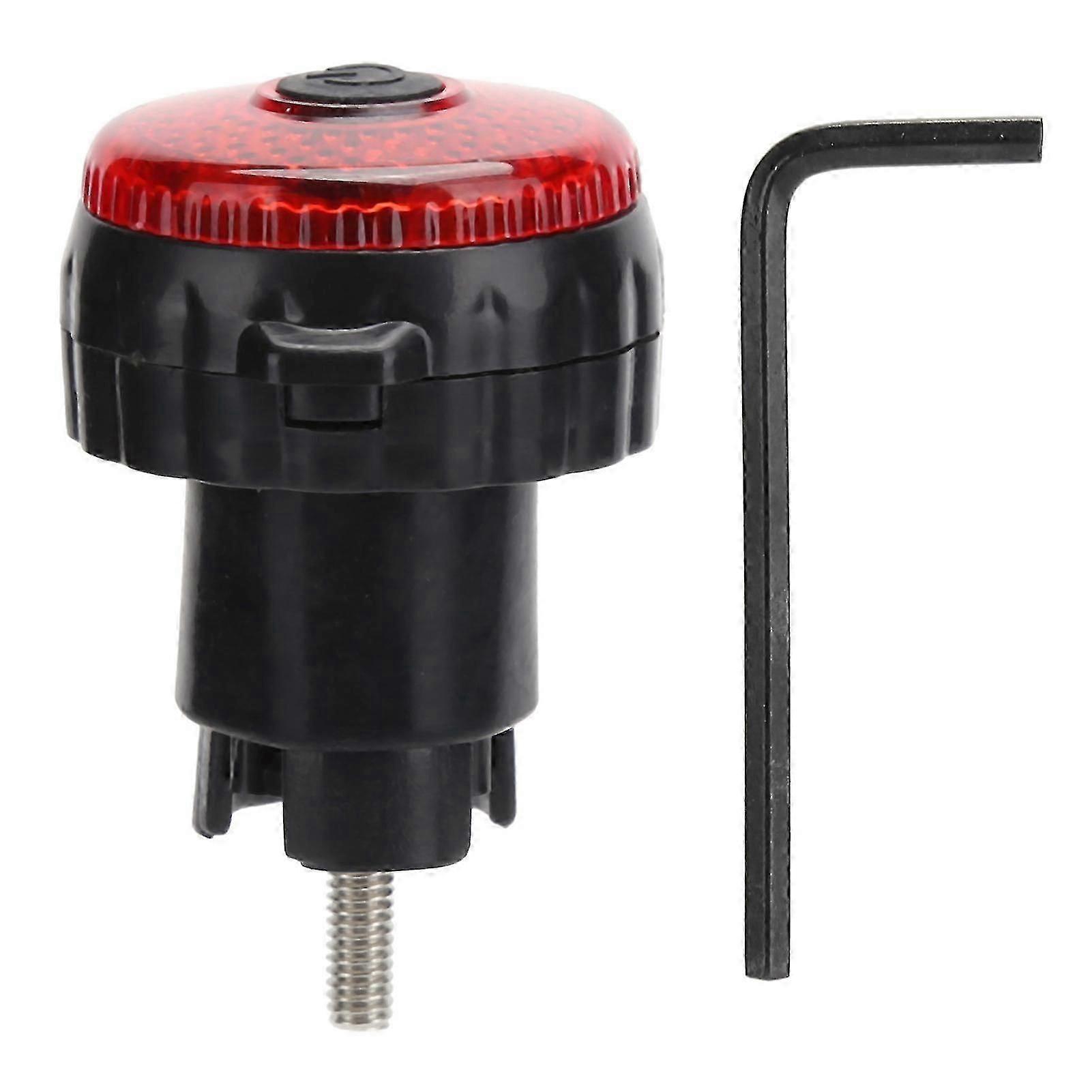 Bicycle Handlebar End Mirrors LED Reflector Rearview Safety Light Adjustable for Road Bike with Battery Included Easy Installation Durable Plasti