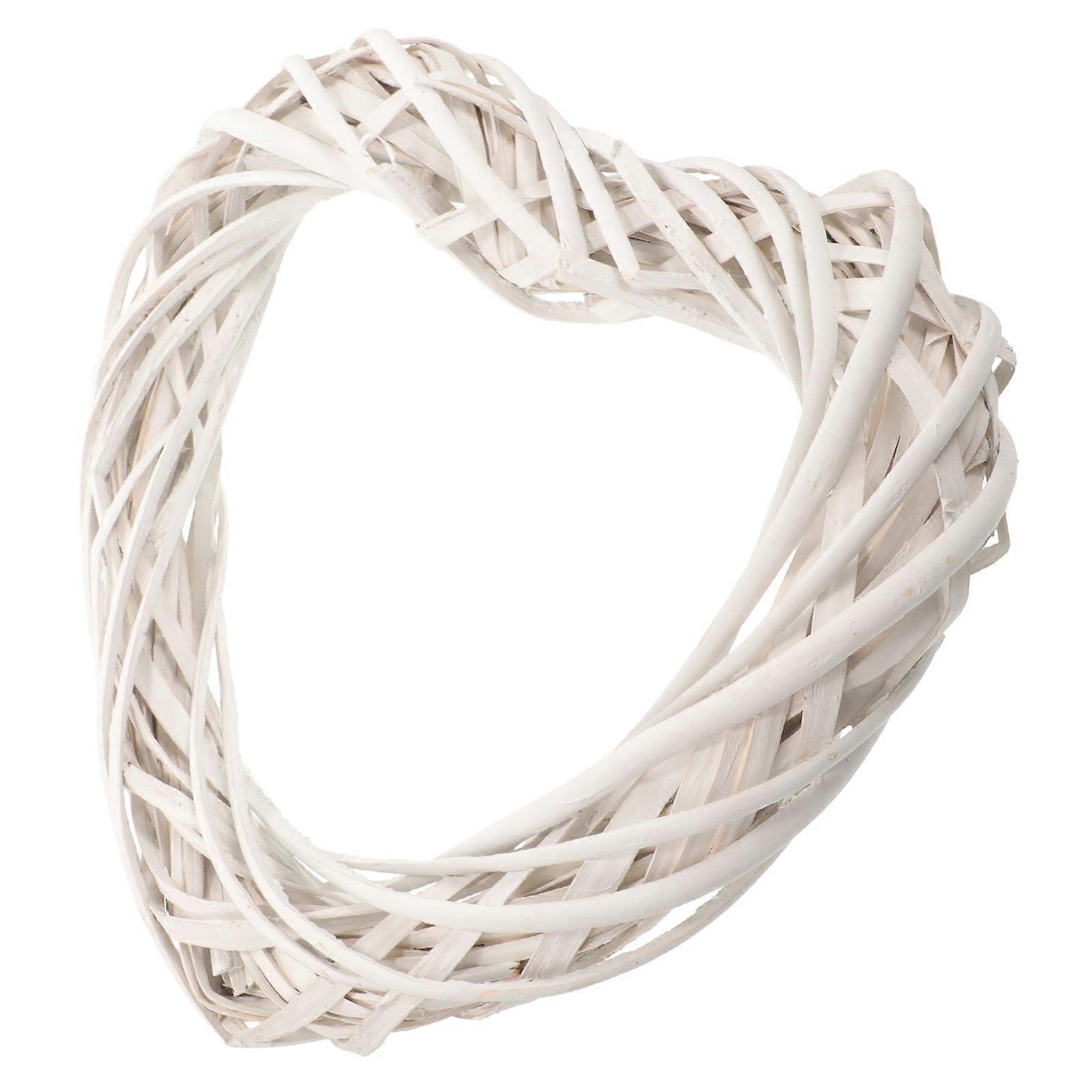 DIY Rattan Wreath Heart Shape Frame for Holiday Craft 3Pcs Pack