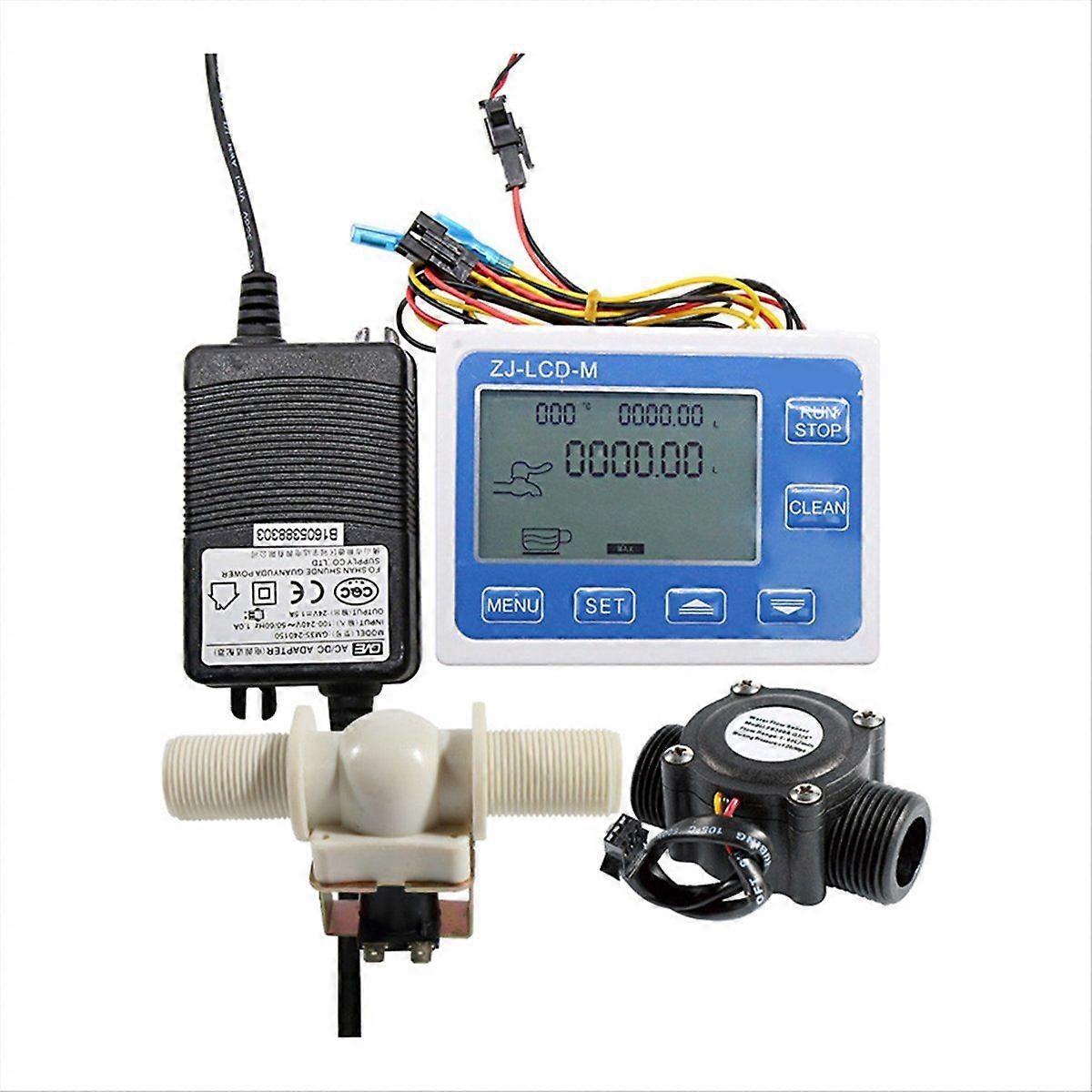 ZJ-LCD-M Digital flödesmätare Fyllningsregulator LCD-display 3/4 tum med PE-magnetventil Automatisk F