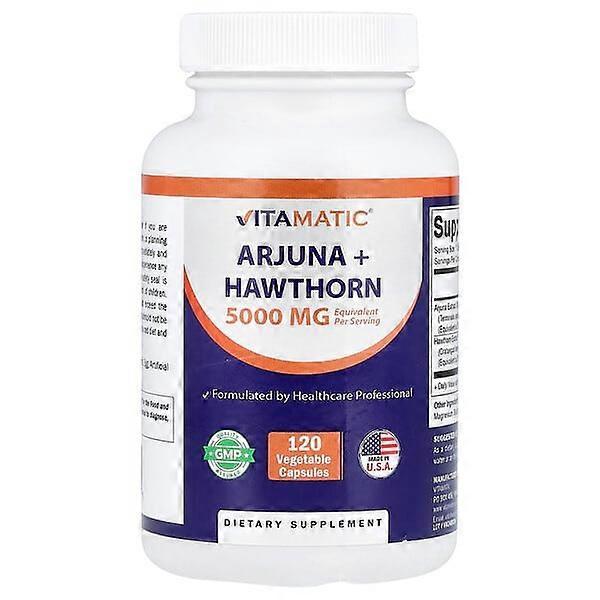 Vitamatic, Arjuna + Hawthorn, 120 Vegetable Capsules