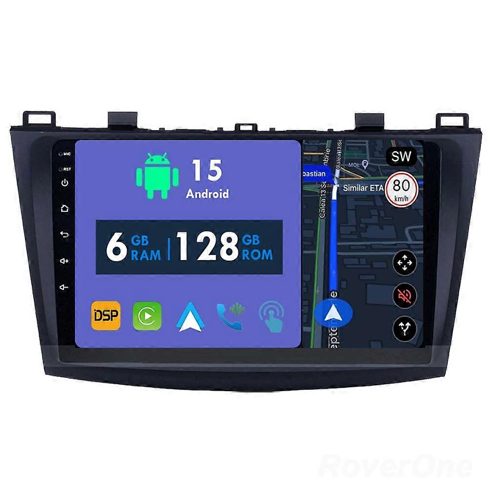 Car Radio 6G+128G CarPlay GPS Navigation Head Unit for Mazda 3 Mazda3 BL 2010 - 2013 Android Auto Bluetooth Stereo Touch Screen