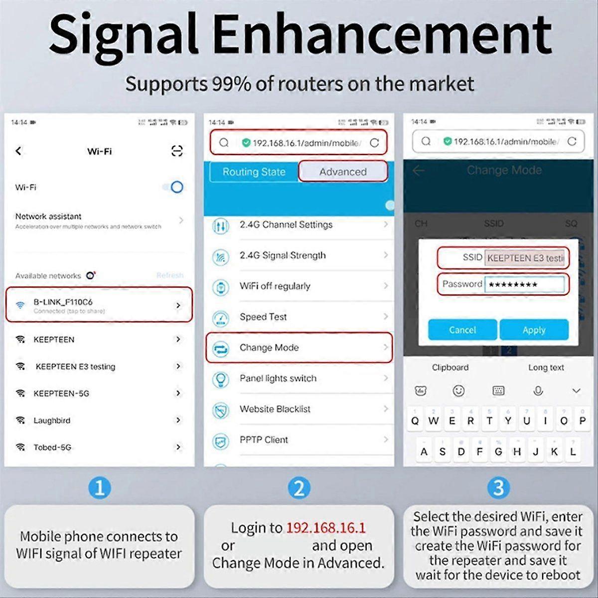 Solar Outdoor WIFI Repeater,Weatherproof Wi-Fi Range Extender