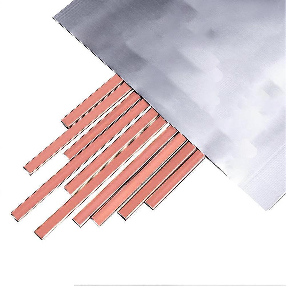 10 Sticks BCuP-5 Copper Brazing Rods, 10 Inch Flat Self Fluxing for HVAC, Air Conditioning and Refrigerator Solder