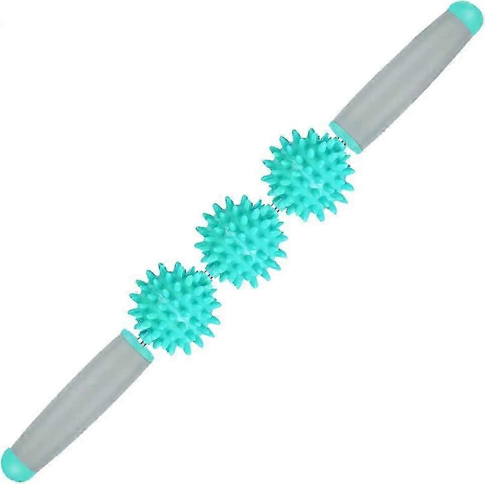 リラックスした体の回復のための3回転スパイキースポーツマッサージマッスルローラー