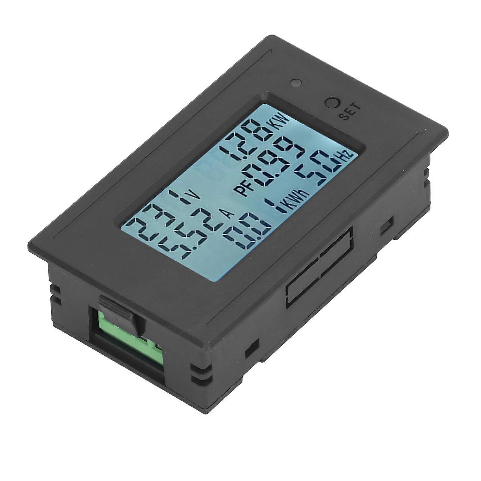 Battery Capacity Monitor Current Voltage Temperature Indicator Backlit LCD Display Battery Meter DC 6‑200V 