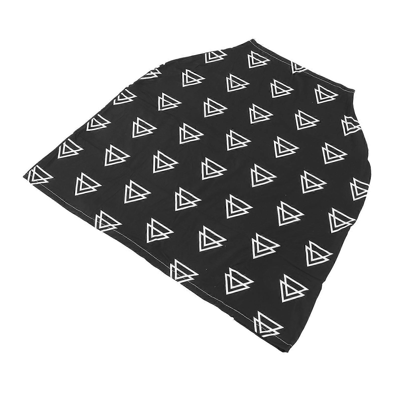 Breathable Mother Breastfeeding Cover Cloth Patterned Washable Polyester Breast Feeding Nursing Cover Towel Black Base Triangular Pattern 