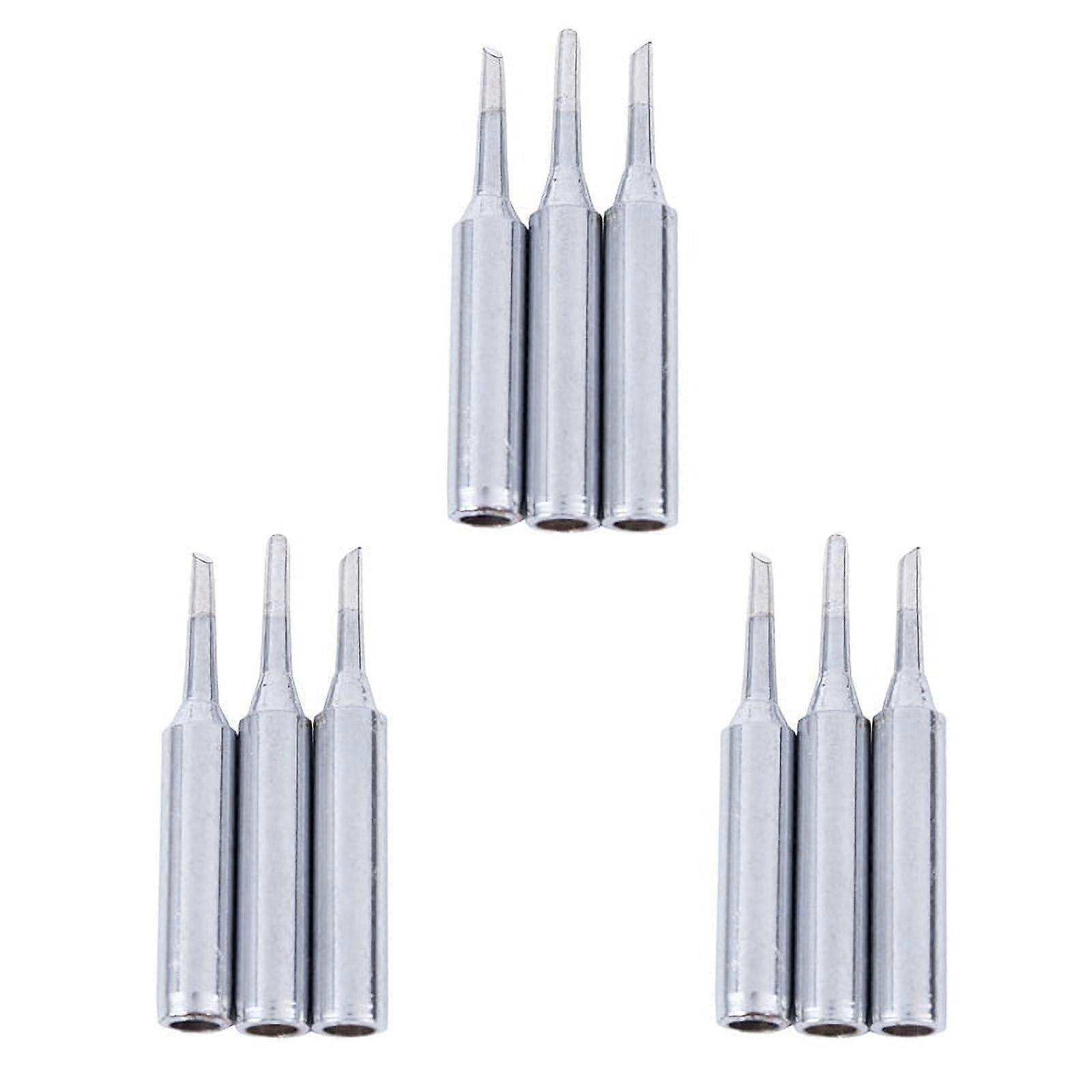 9Pcs 900M-T-2C 60W 2mm Width Bevel Soldering Solder Iron Tip 43 X 6mm
