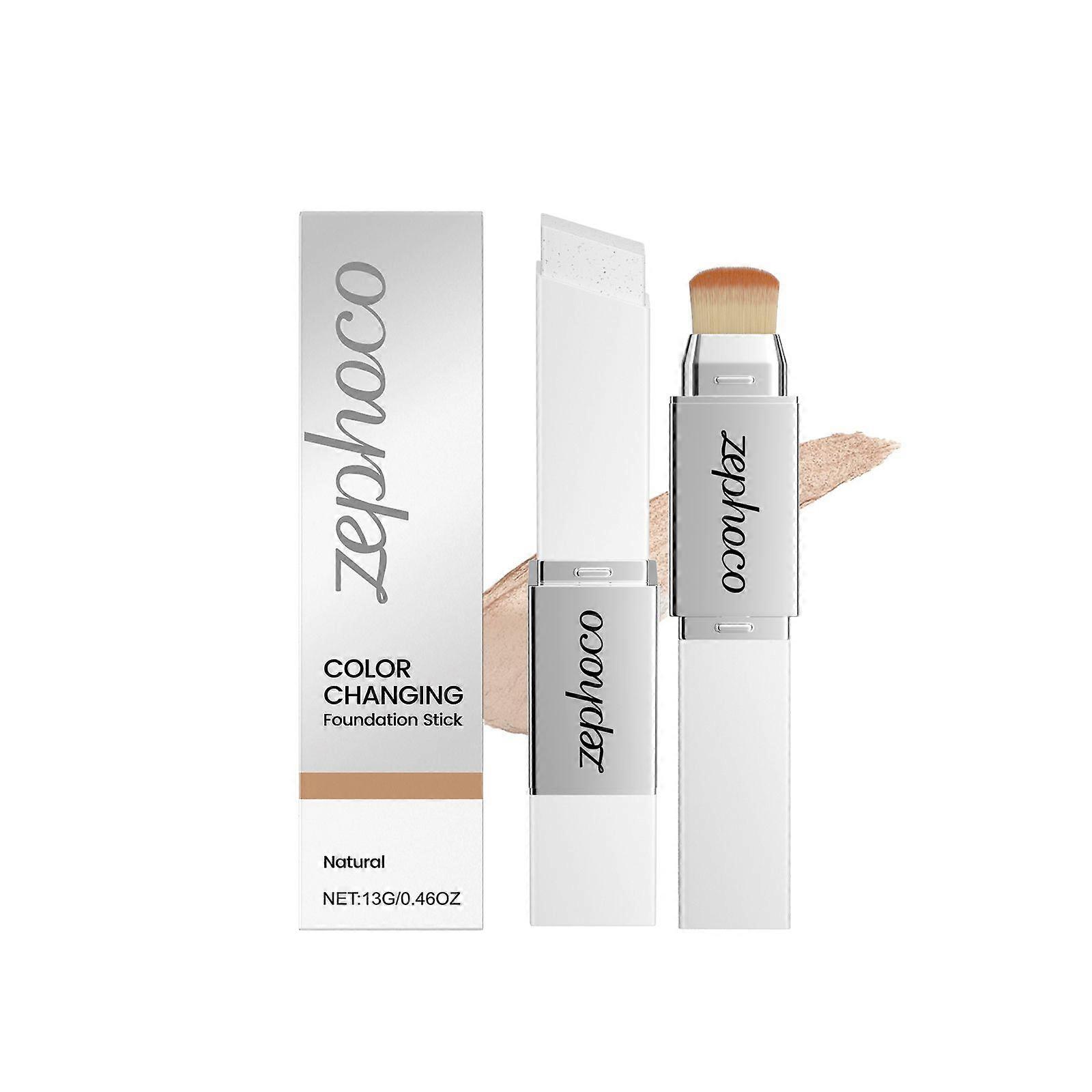 Zephoco Natural Color Two-In-One Color-Changing Foundation Stick Is Lightweight, Hydrating, And Adheres Well Without Sticking. It Is A Light And Thin 