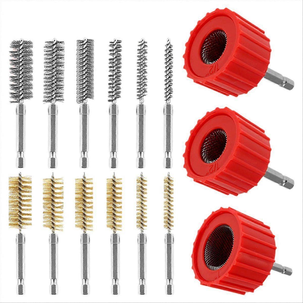 Metal Pipe/Copper Pipe Cleaning Brush,Grinding/Rust Removal Tools,Copper Wire/Stainless Steel Drill
