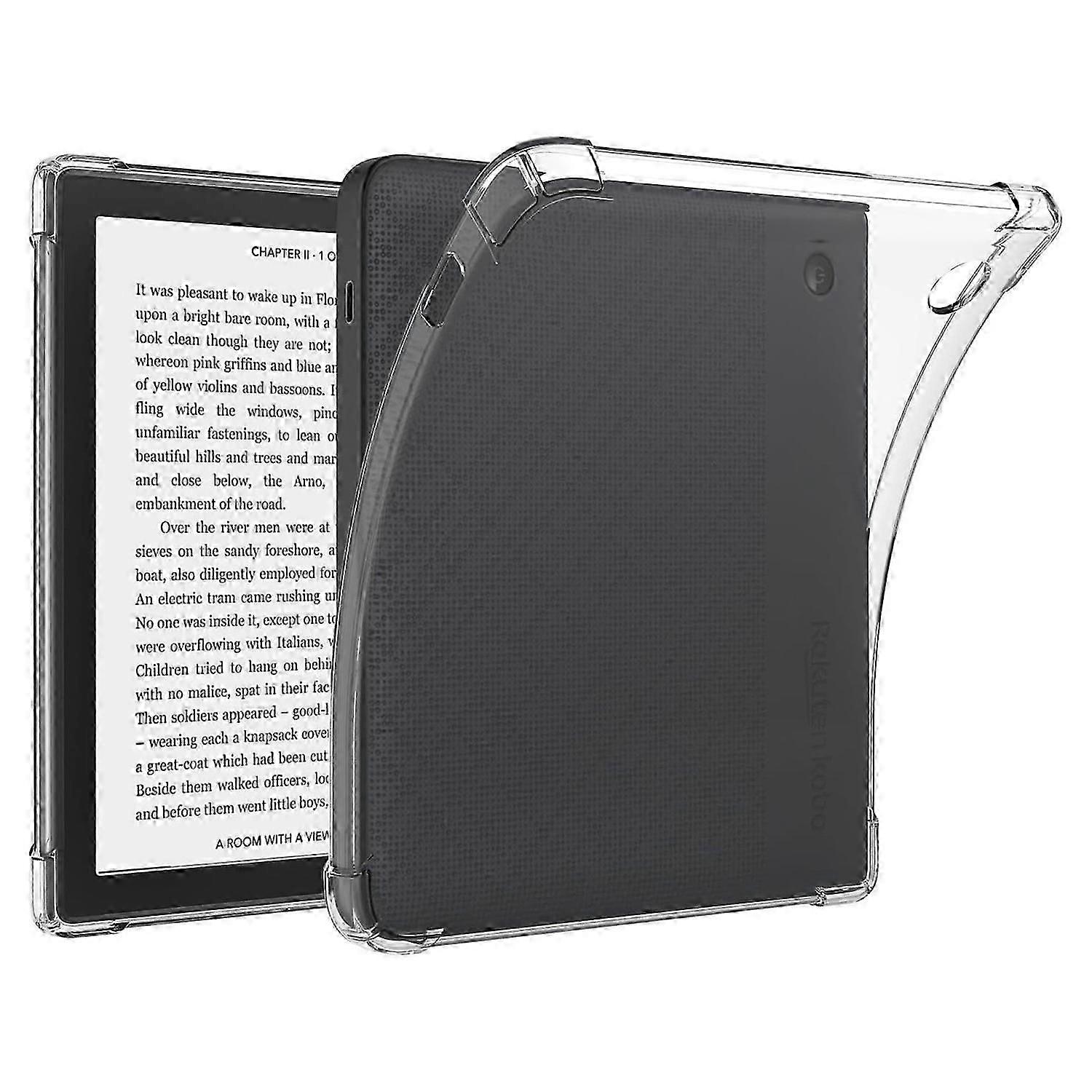 For Kobo Libra H2O Case Four Corner Shockproof Transparent Tablet TPU Cover