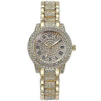 Top Relógio Feminino de Luxo Com Diamante Elegante Marca Relógios de Aço de Quartzo Senhoras Zircon Cristal Moda Relógio de Pulso