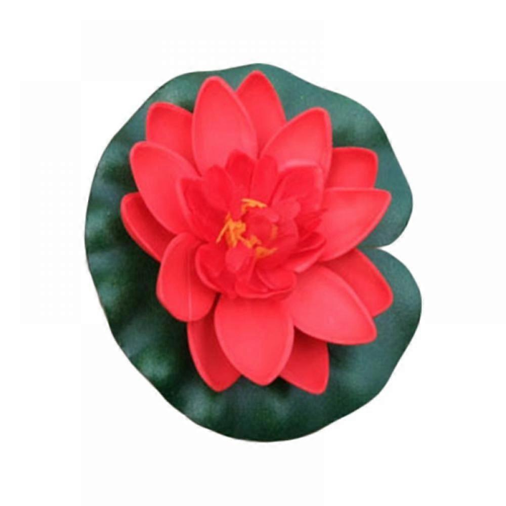Artificial Floating Foam Lotus Flower with Water Lily Pad, Lifelike Ornanment Perfect for Home Garden Pond Decoration, 3 Pack