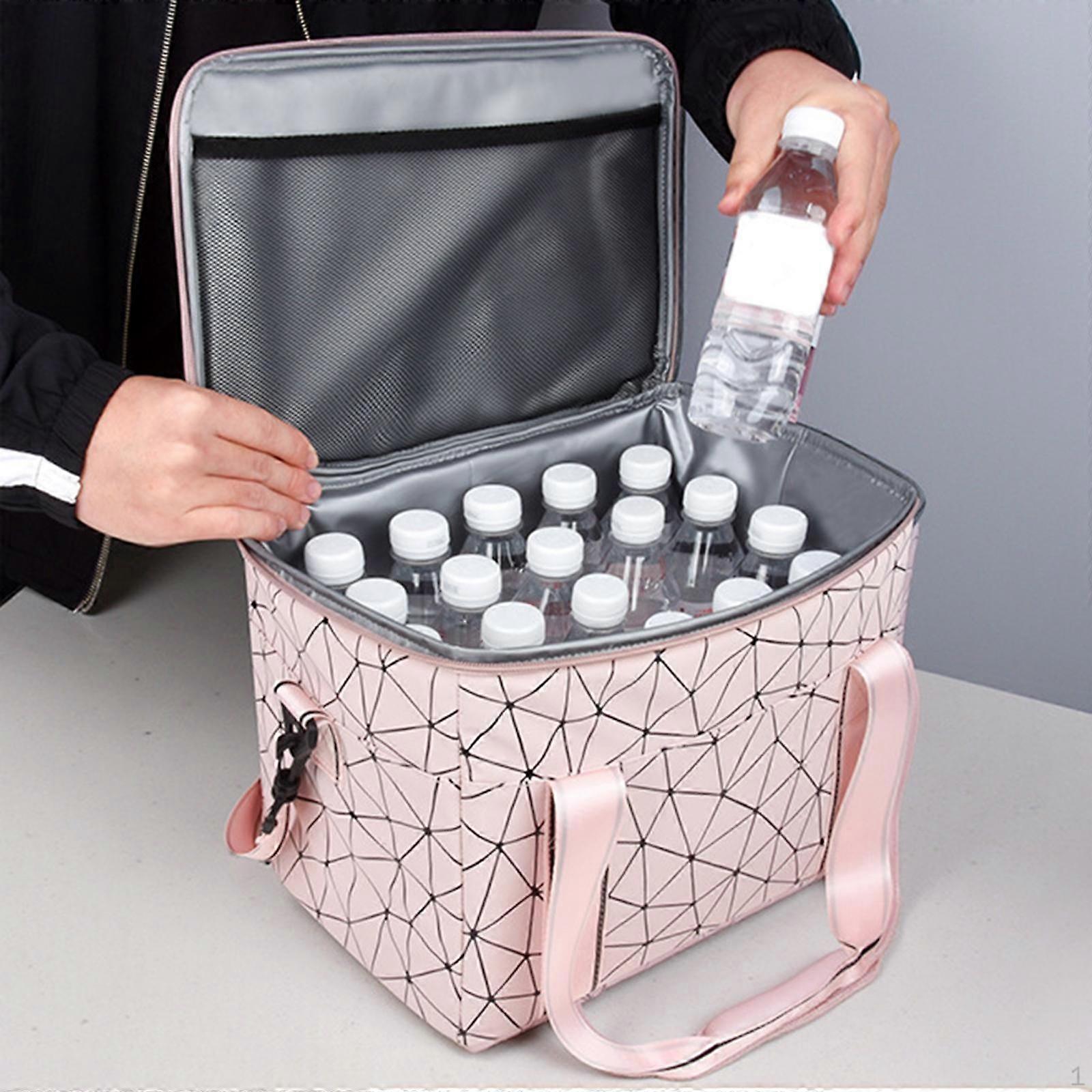 Insulated Lunch Bag Large Box Adults Keeps Drinks Cold Reusable Tote Cooling for Business