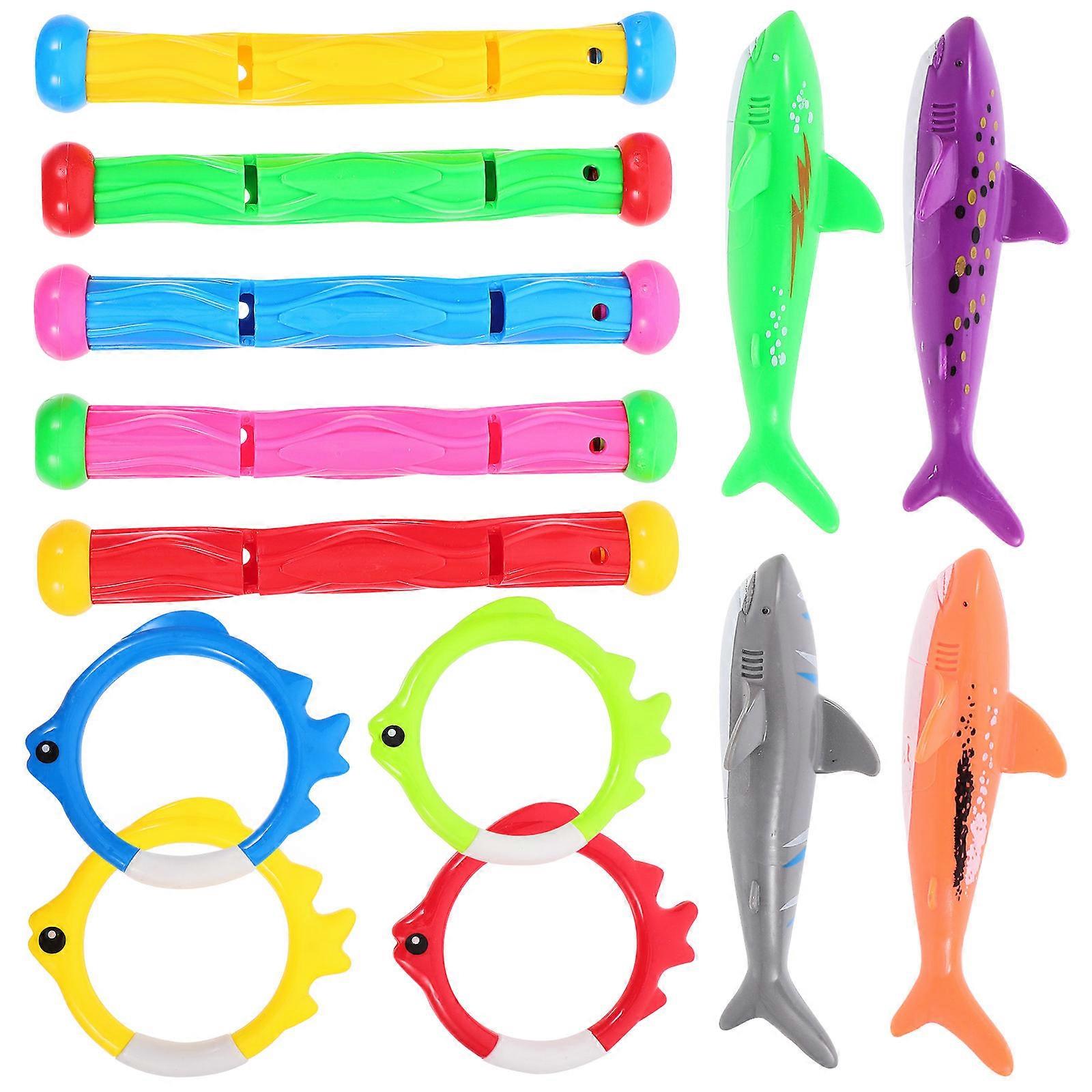 Kids Diving Toys For Pool Summer Activities Assorted Color Ring Shape 1 Set
