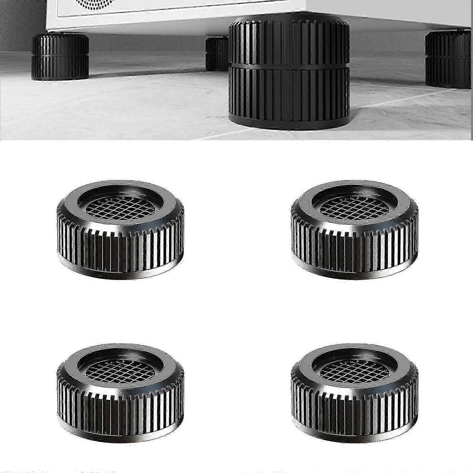 Washing Machine Vibration Pads Set of 4 - Shock Absorbing Base, Noise Reduction, Floor Protection & Anti Slip