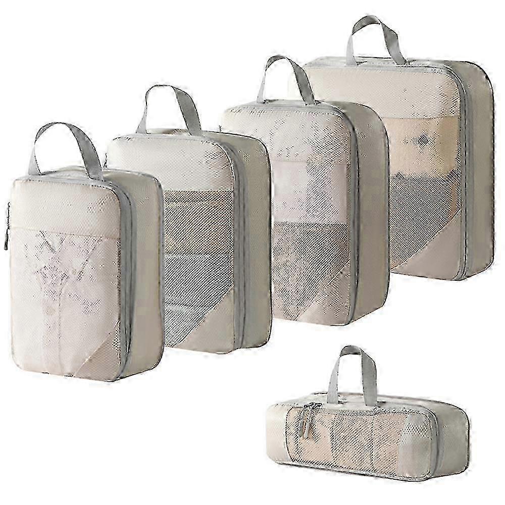 Mesh Compression Travel Storage Bag Five Piece Set Luggage