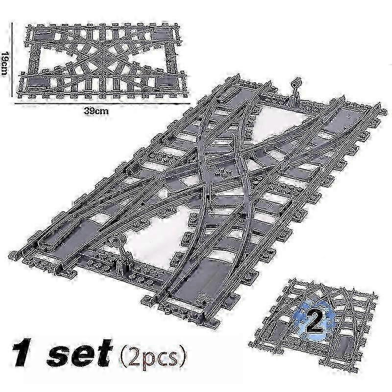New Trains Flexible Tracks Soft Straight Curved Rails Switch Building Block Models Railways Toys For Kids  Soft track-10pcs