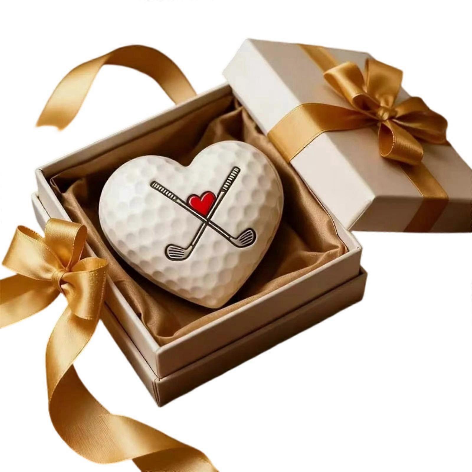 Heart Shape Golf Tokens With Inspirational Message Card Portable Encouragement Keepsakes Multicolor