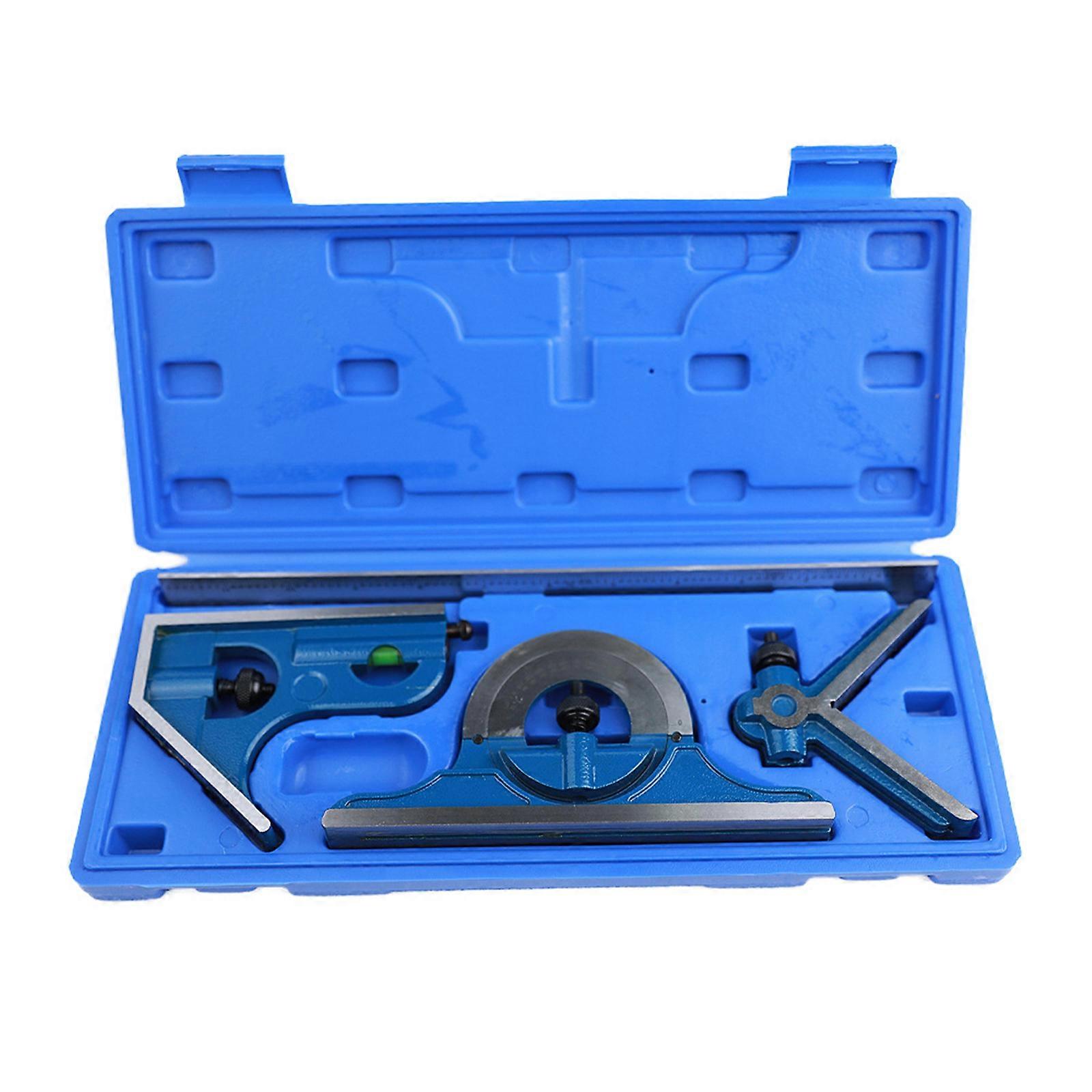 180 Degree Combination Ruler Set With Clear Easy To Read Scale Suitable For Various Complex Angles Accurate Measurements Multicolor