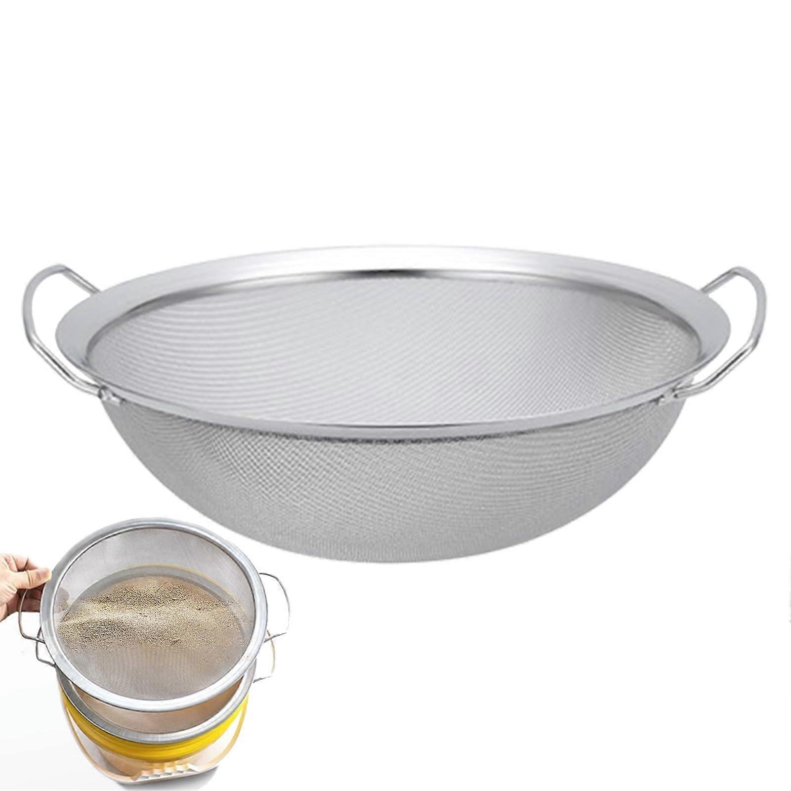 Fine Mesh Sifter 60 Mesh Emulsion Honey Funnel Filter Paint Bucket Tool With Handle For Glaze 21cm