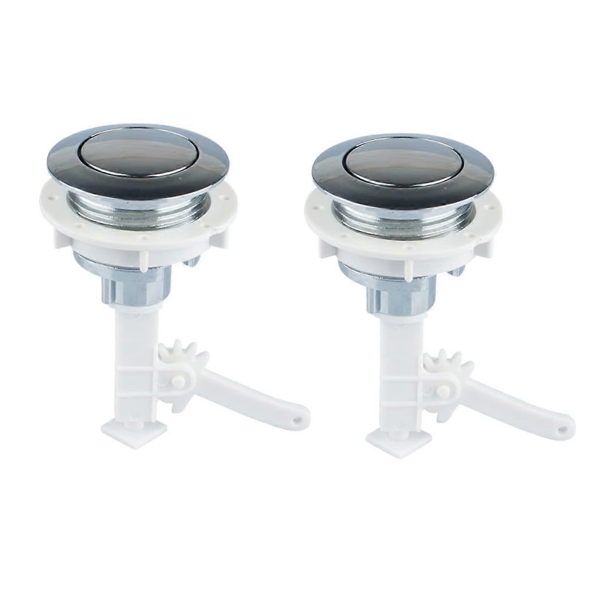 2 Pack Dual Flush Toilet Push Button Replacement Kit for Cistern Tank – No Tools Installation