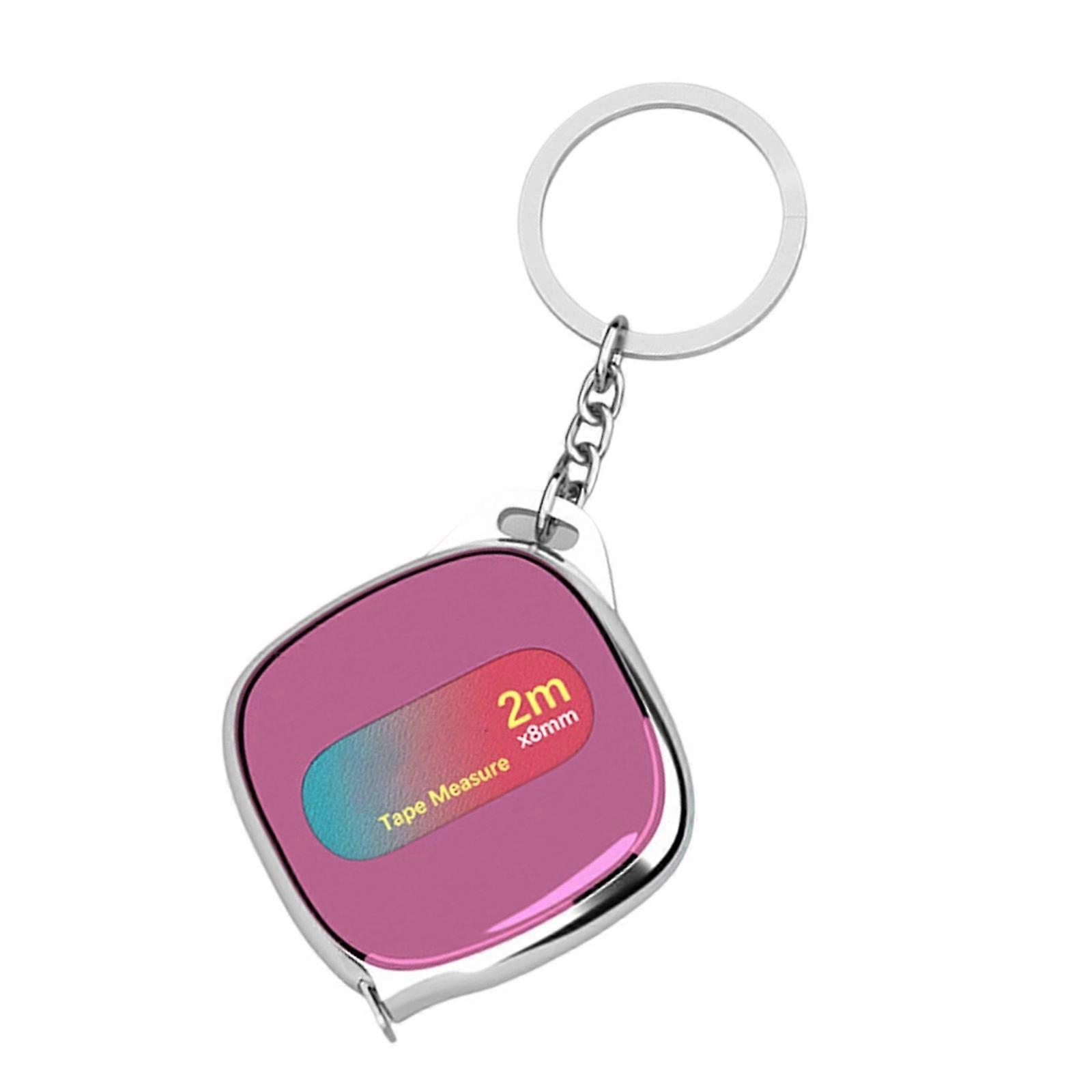 Professional Mini 2M Measuring Device with Clear Double Scale Marking & Quick Retract Function Suitable for DIY Projects  Red