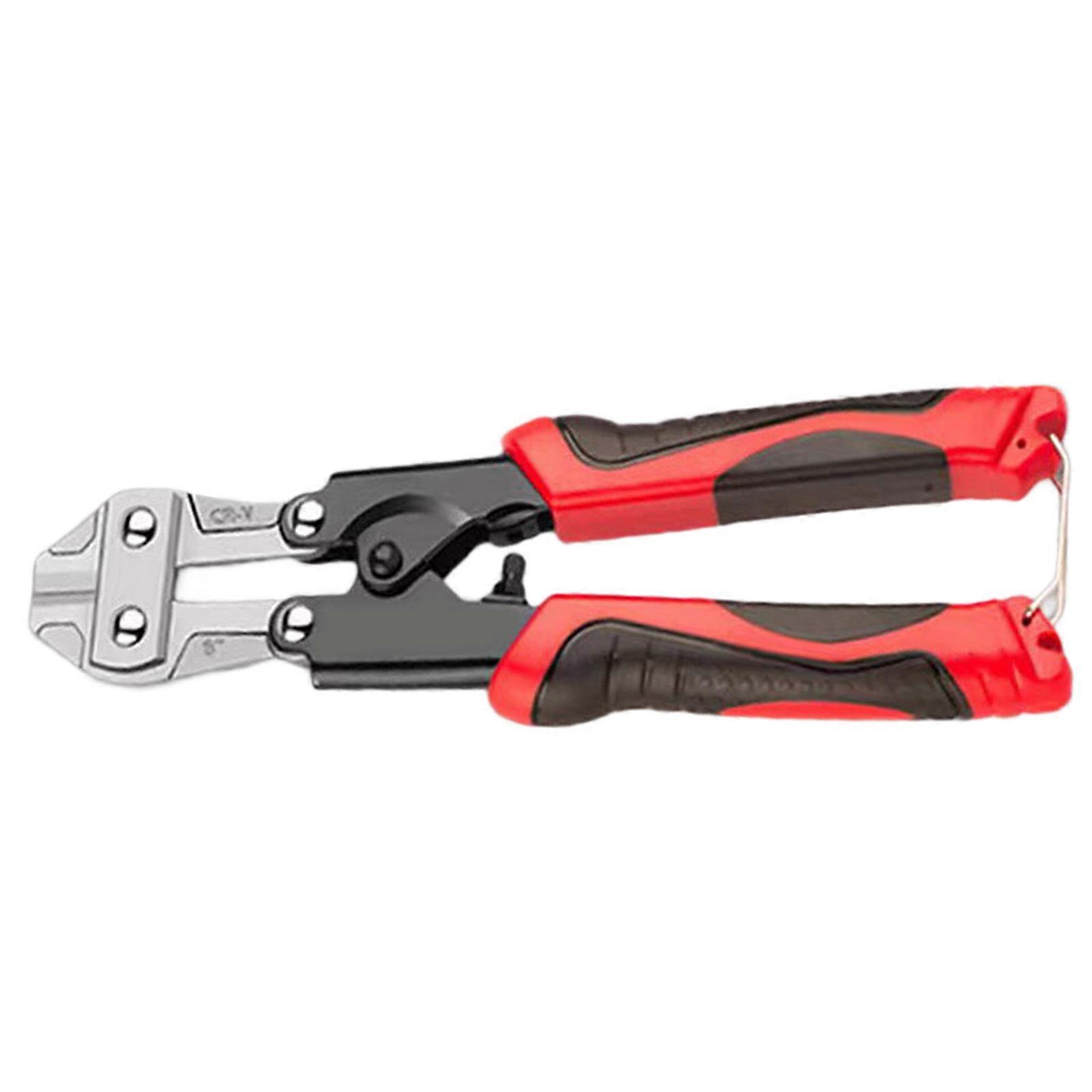 Bolt Cutter 8inch, Spring Loaded Small Wire Cable Cutter Rustproof Coating Comfortable Grip Construction Use Multicolor