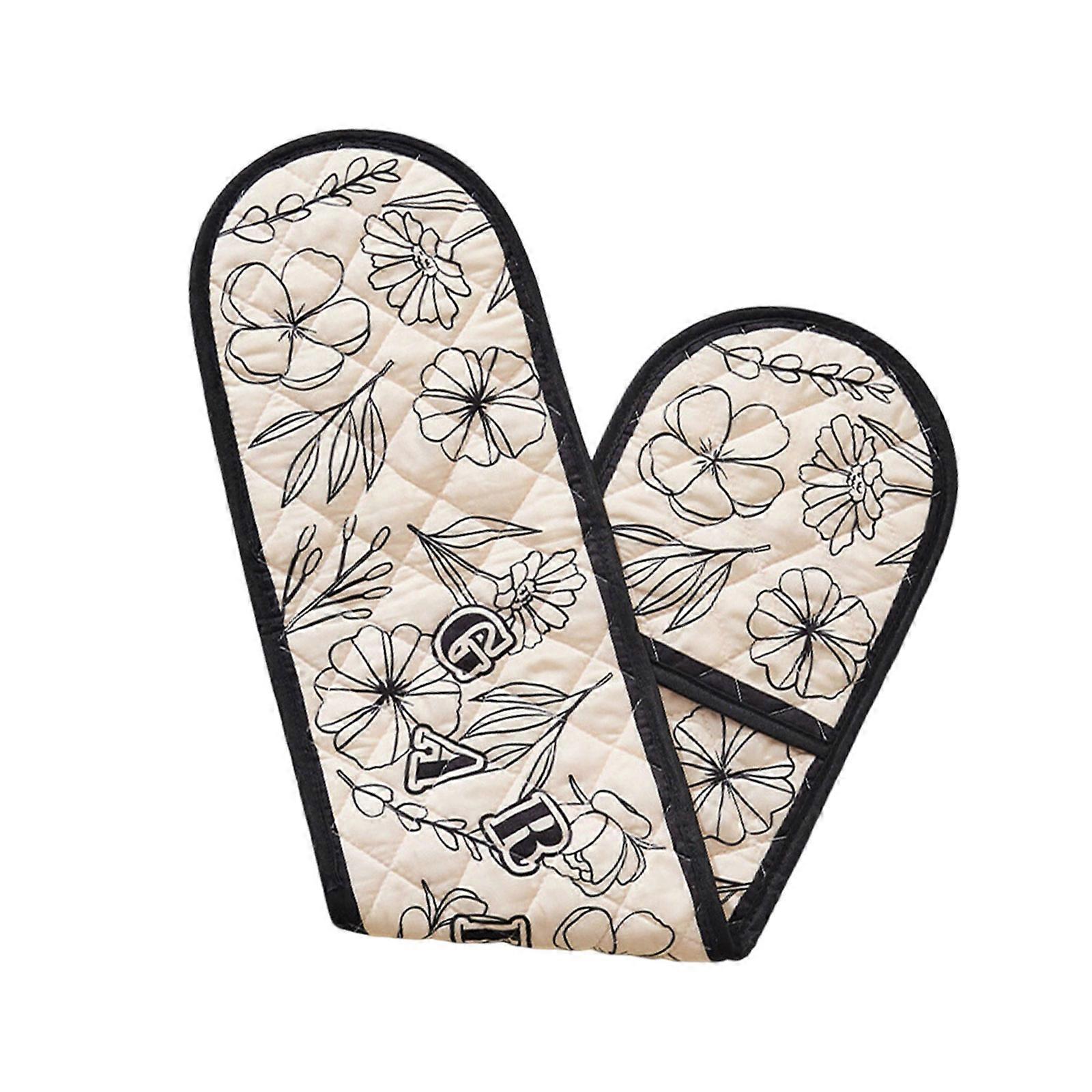 Textured Never Slip Baking Gloves Heatproof Mittens with Full Arm Security for Cooking Use Multicolor