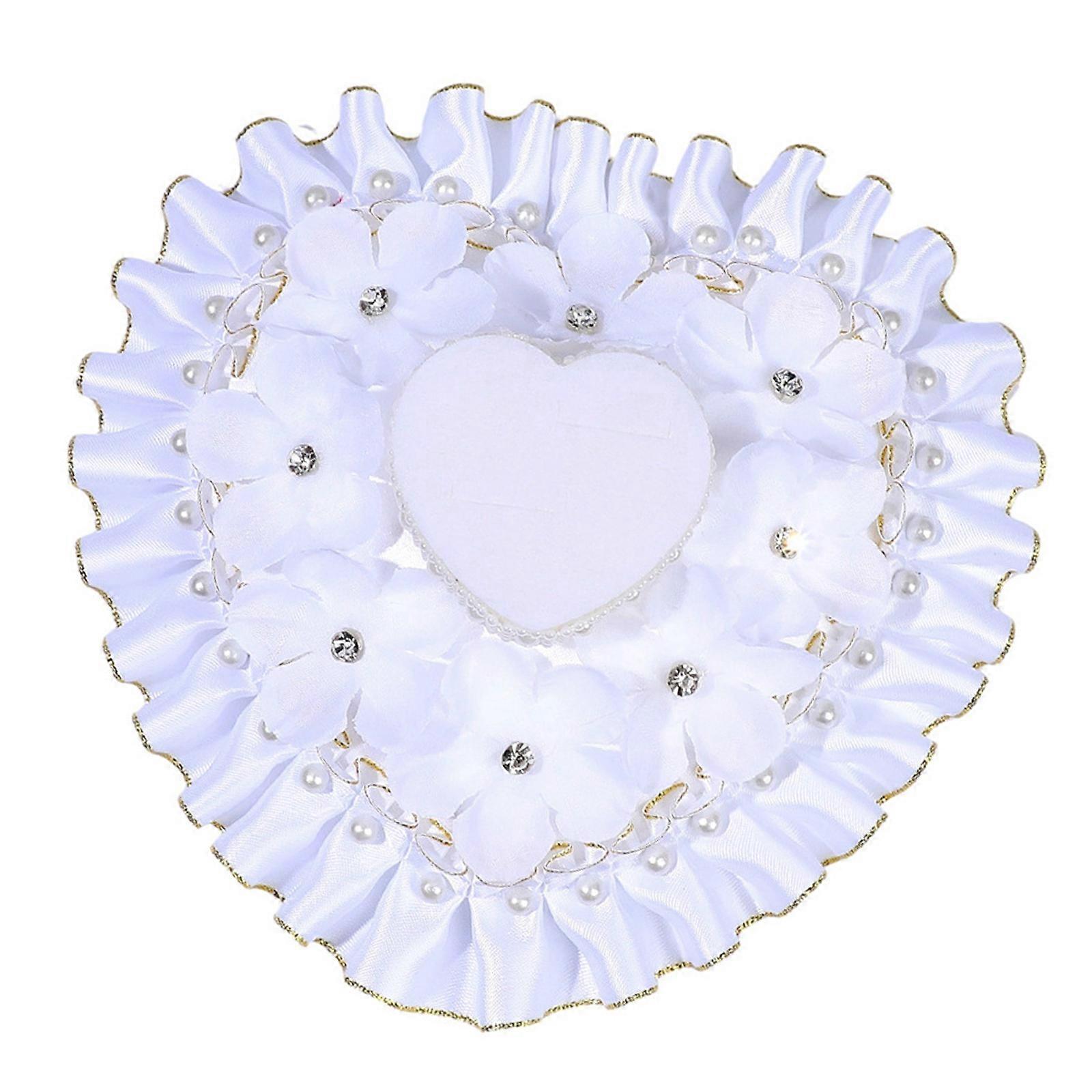 Wedding Essential Rings Cushion Heart Theme Wedding Rings Display Pillow For Nuptials Engagements And Memory Keepsakes Multicolor