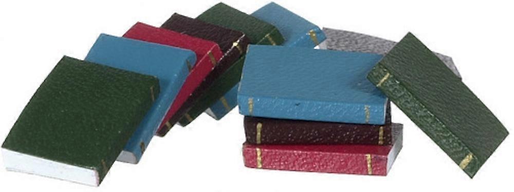 Dolls House Set 12 Bound Books With Pages Miniature 1:12 Study School Accessory